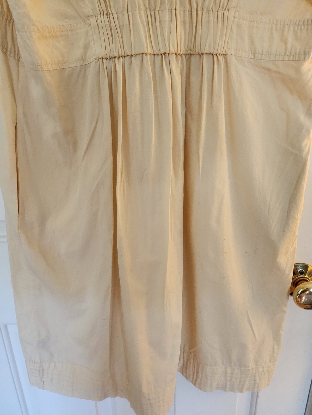 April Cornell Butter Yellow Dress Size Xl Cotton Cottagecore Tradwife Prairie - Picture 2 of 11